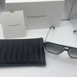 Victoria Beckham Black and Silver Sunglasses